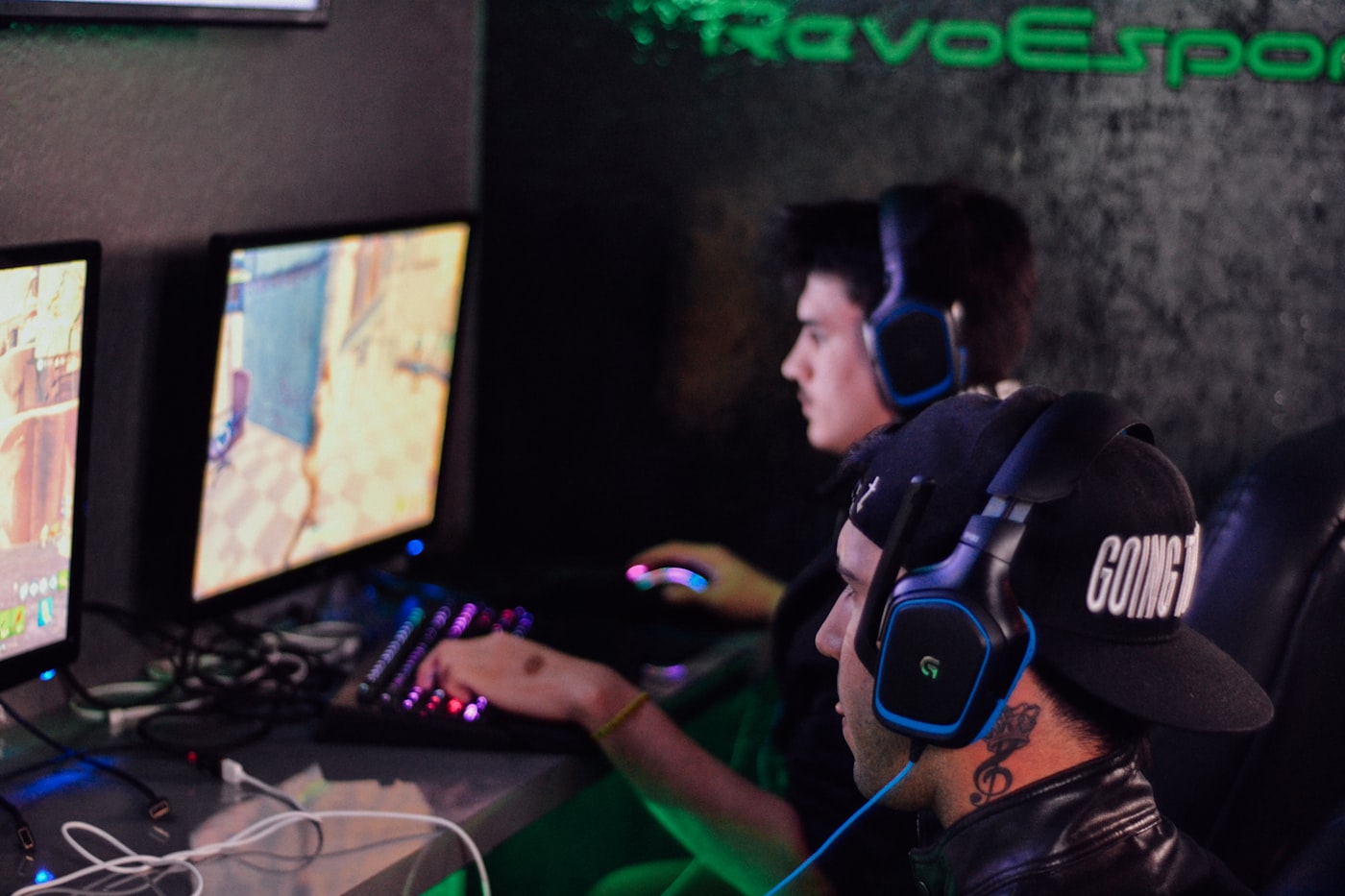 Arena de e-sports durante uma competição